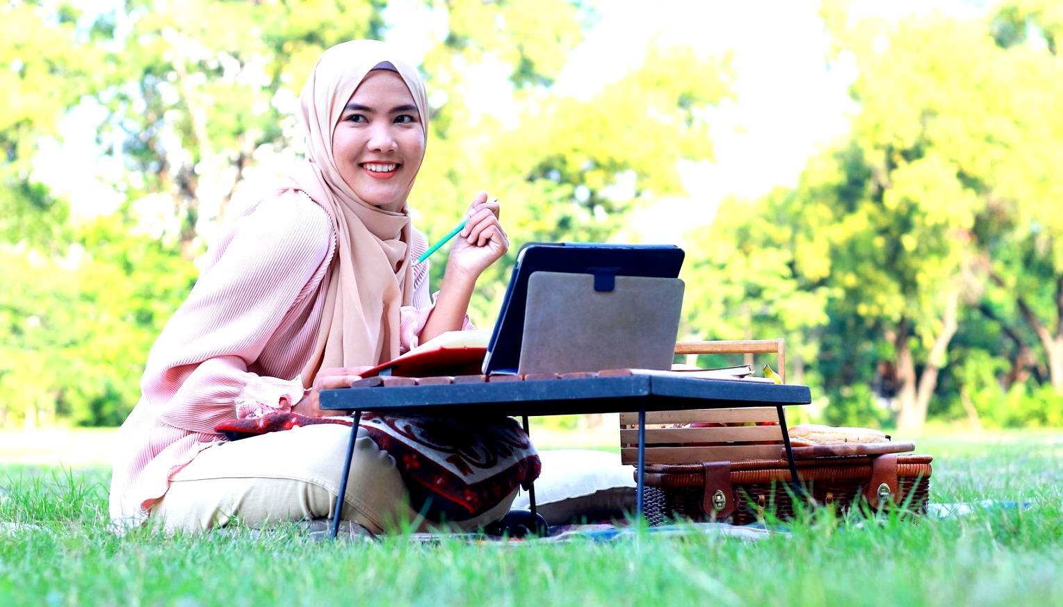 Espacio de trabajo preparado para el aprendizaje online